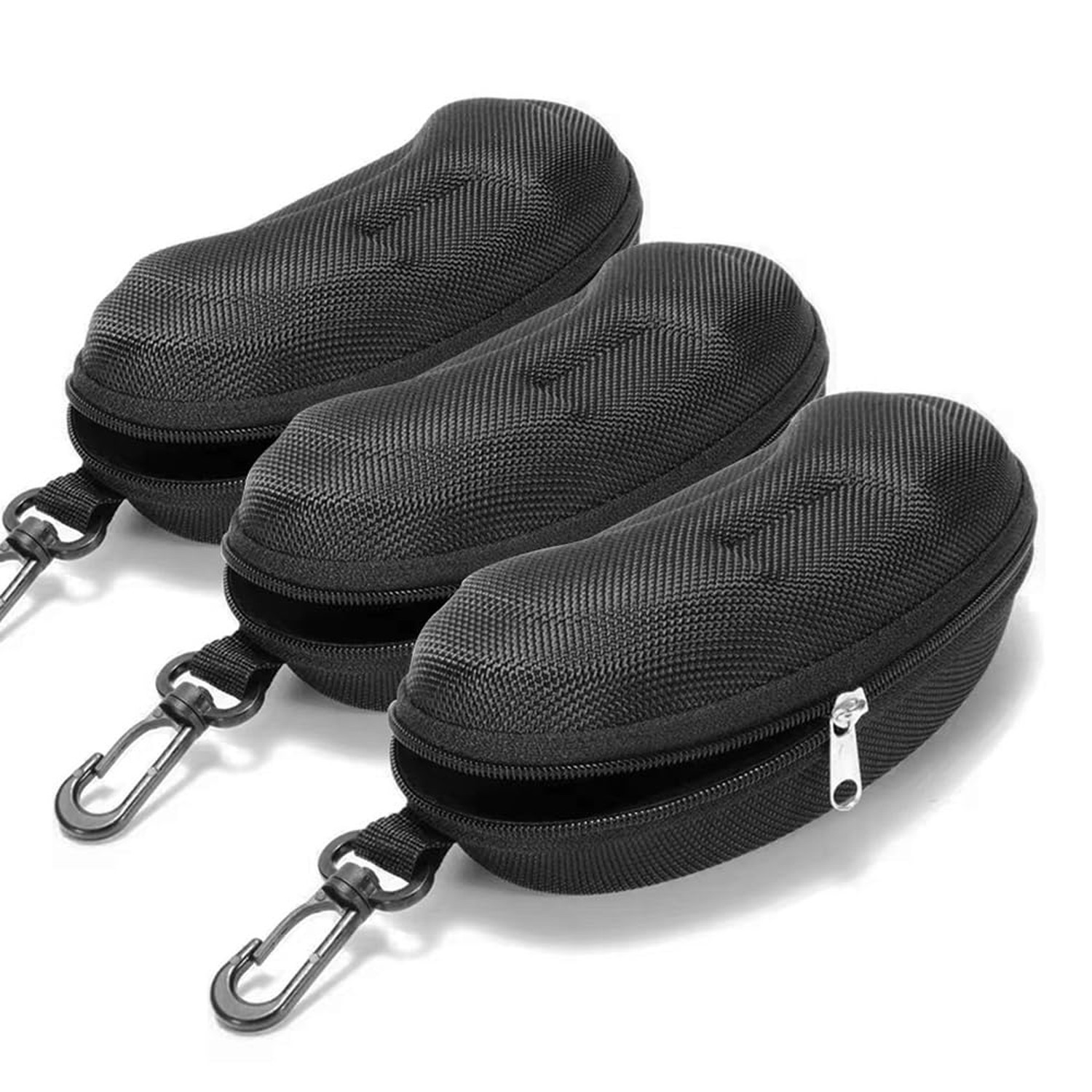Yamrots 3 Pcs Zipper Hard Sunglasses Cases Portable Travel Eyeglasses Cases w...