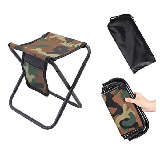 Mini Portable Folding Stool, Camping Fishing Stool for 10.6"D x 10.6"W x 11"H