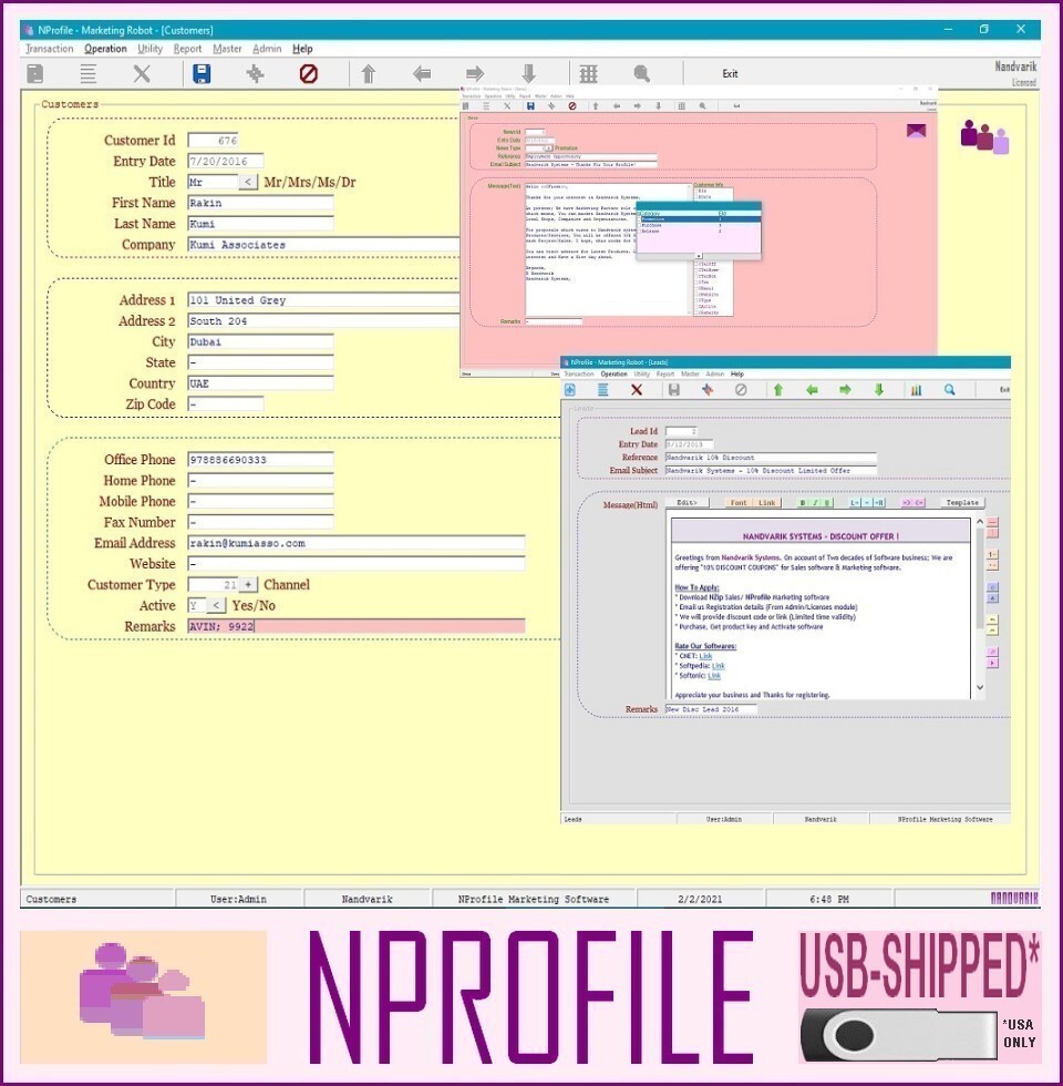 NPROFILE Email Marketing Software - Contacts Leads CRM