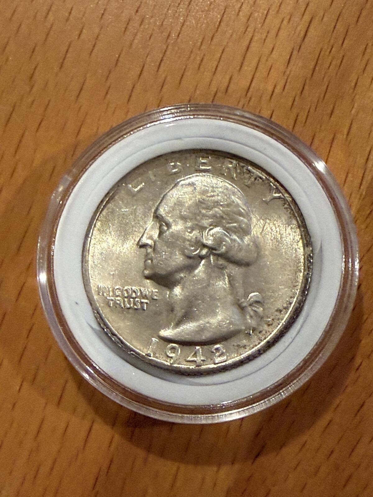 1942-S Washington Quarter 90% Silver US Coin San Francisco VF/XF