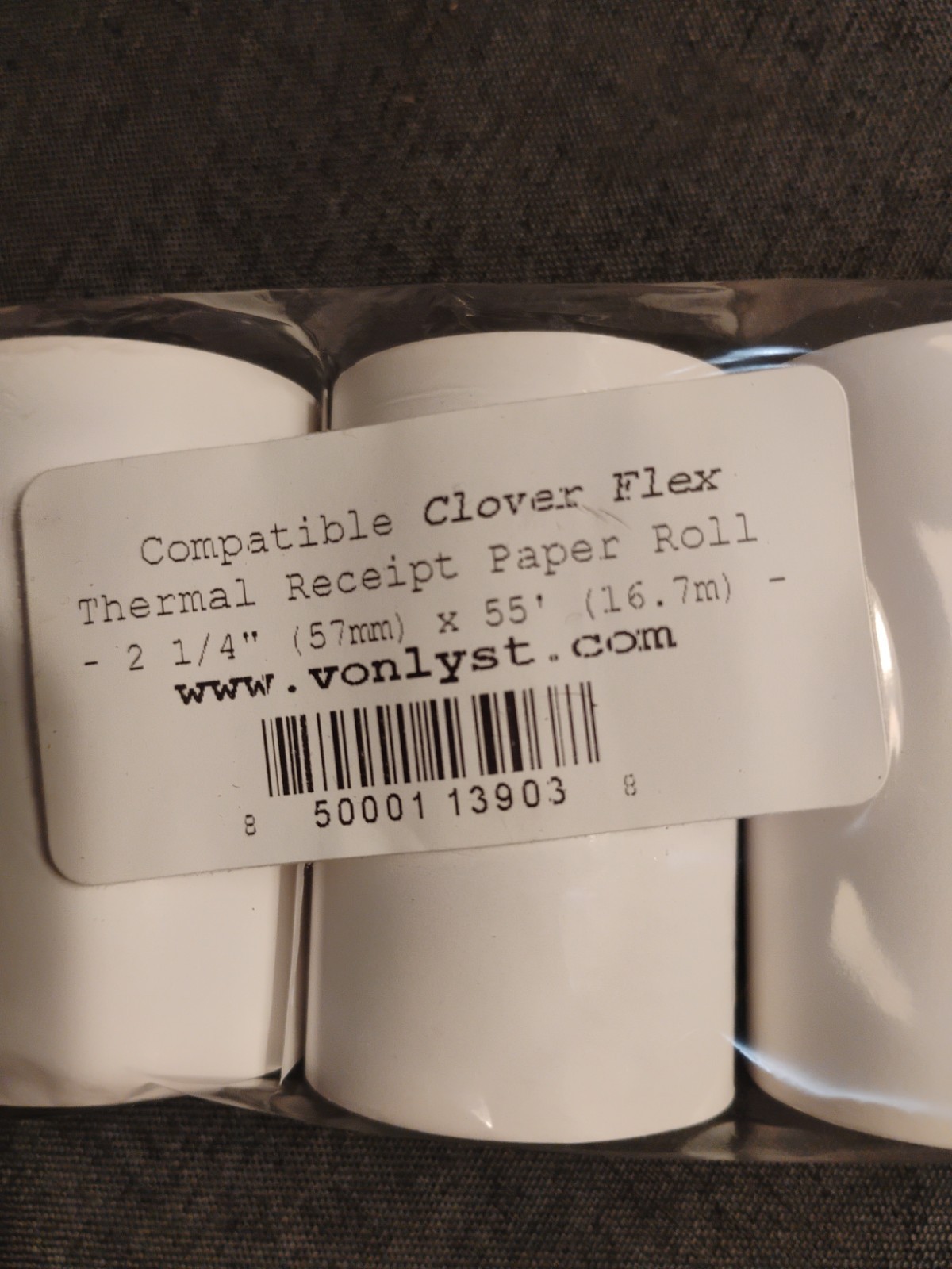 Thermal Receipt Paper, Compatible Clover Flex