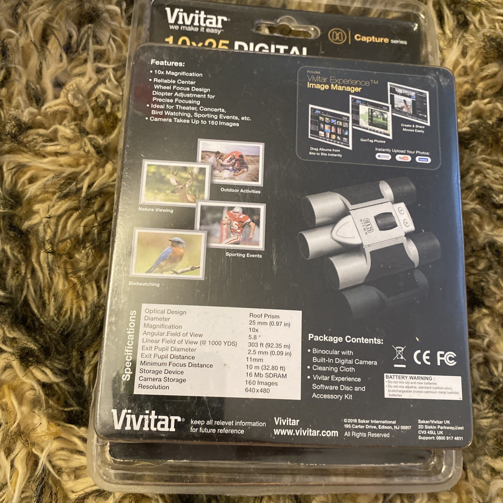 Vivitar Camera Binocular Combo Digital 10x25 LCD Display w/Box & Instructions