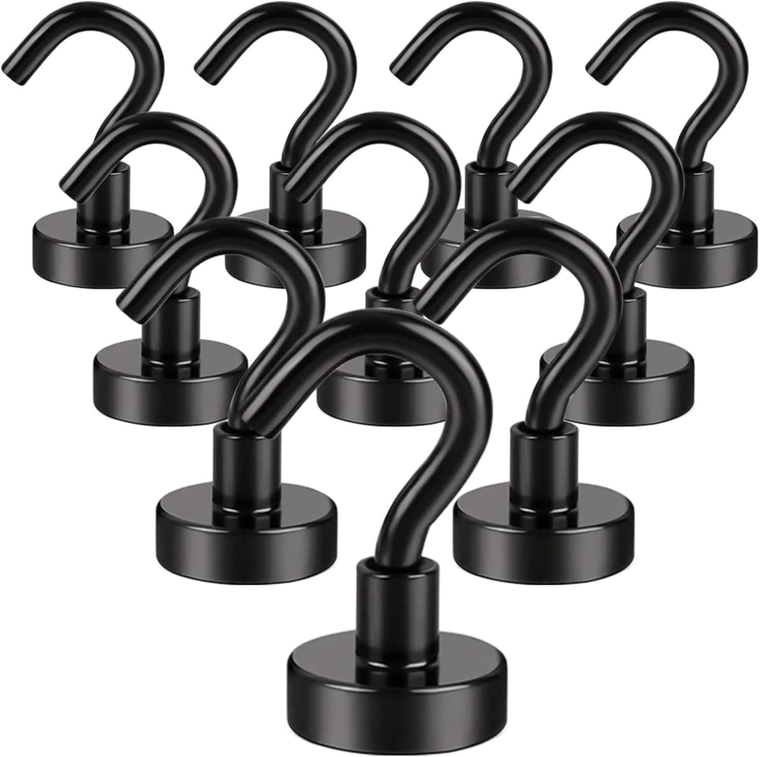 Versatile Heavy-Duty Magnetic Hooks - 30 lbs Capacity, No Tools Required