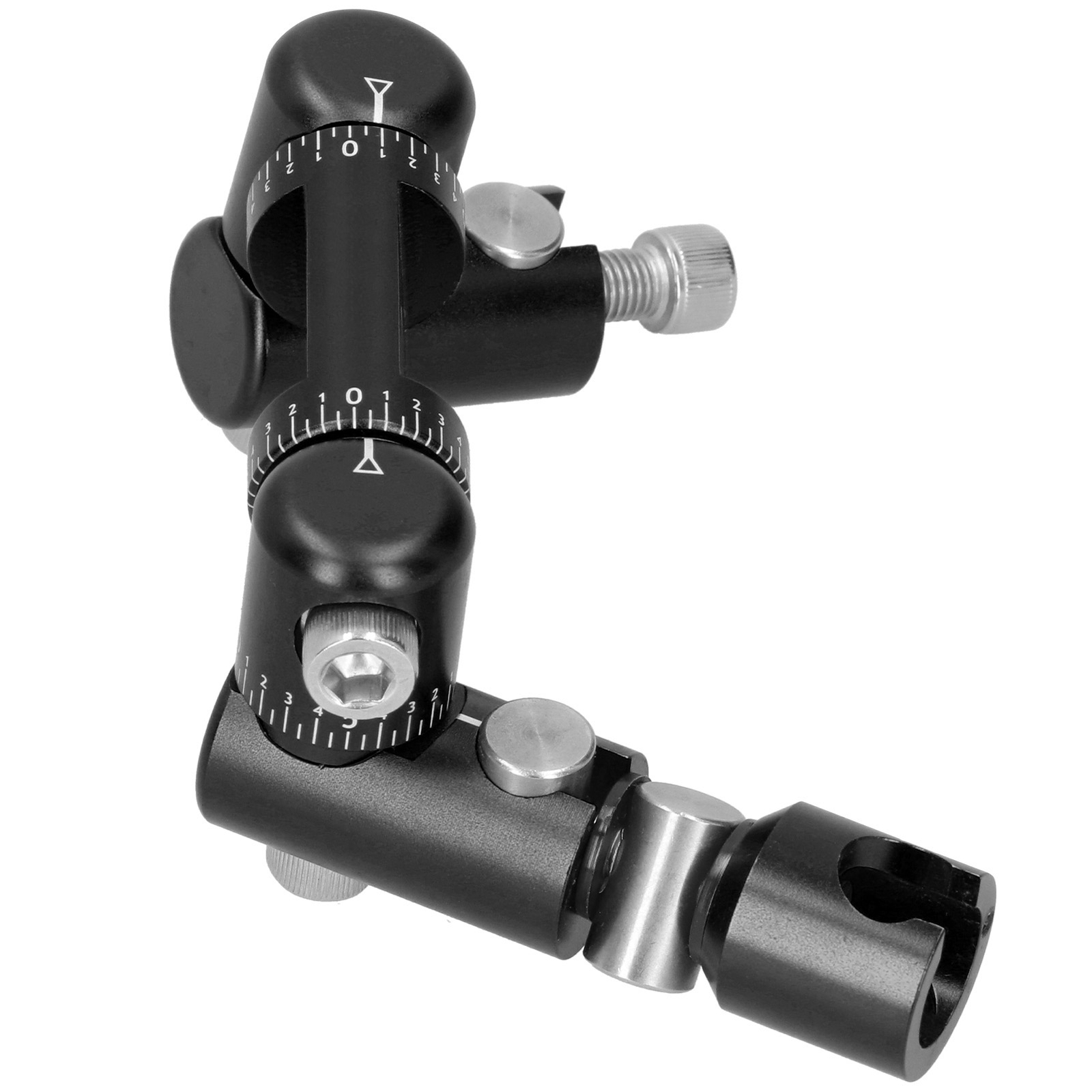 (Black)Double Side V Bar Archery Rod Stabilizer Adjustable Quick Disconnect ZK