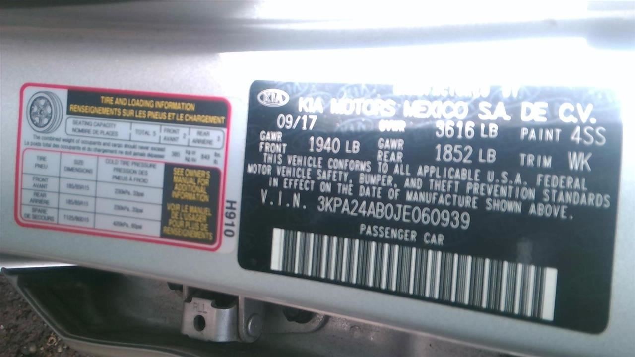 RIO 2018 Fuse Box Cabin 8767041