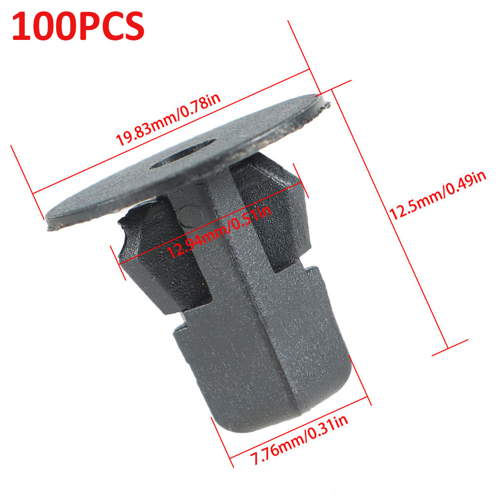 For Toyota 100 Pcs Car Fastener Clips Bumper Inner Fender Rivets Push 8x8.2mm