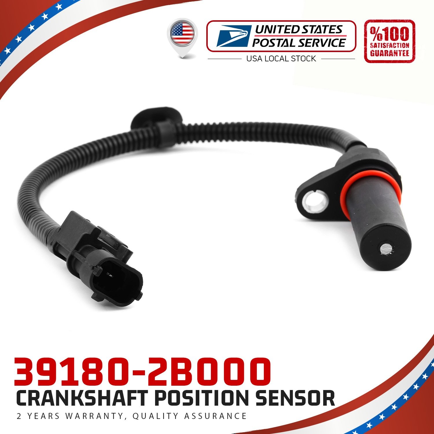 39180-2B000 Crankshaft Position Sensor For Hyundai Veloster Elantra Accent NEW