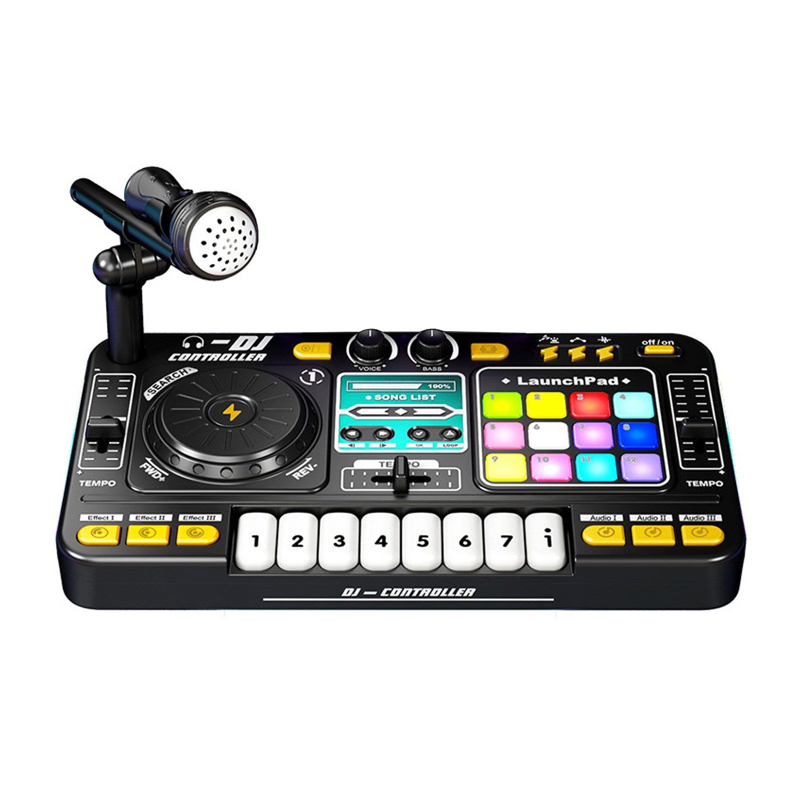 Musical DJ Set For Kids Turntable Multi Functional DJ Controller With Mic JQHY