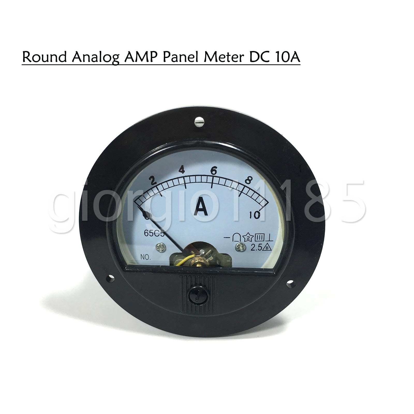 US Stock DC 0 ~ 10A Round Analog AMP Current Pointer Needle Panel Meter Ammeter