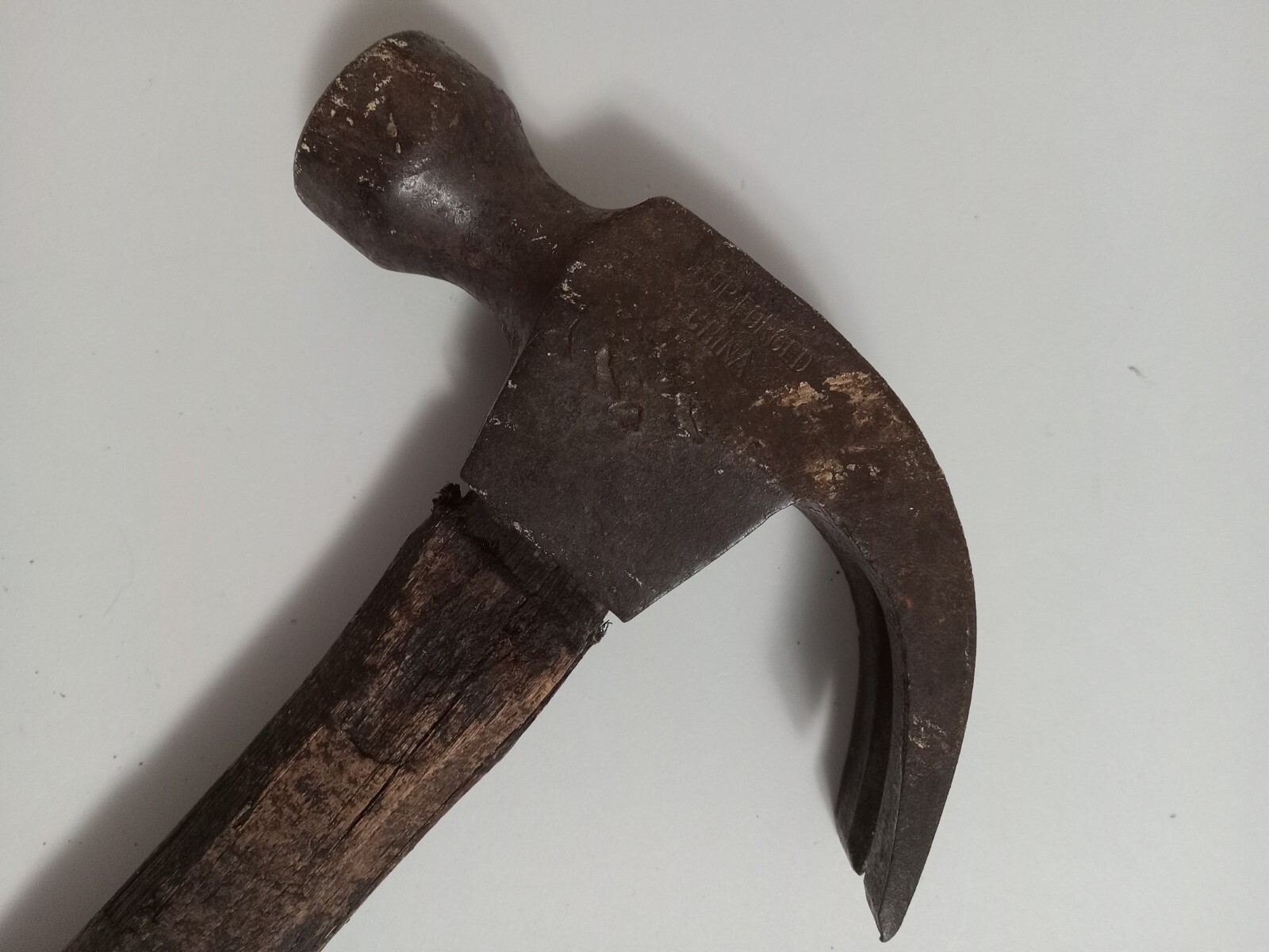 Vintage 23 OZ Carpenter Curved Claw Hammer Wood Handle Drop Forged China