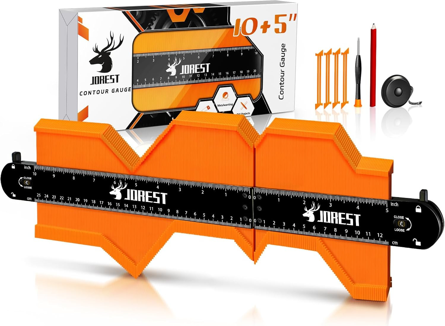 Connectable Contour Gauge (10+5 Inch) Profile Super Duplicator with Lock Shape