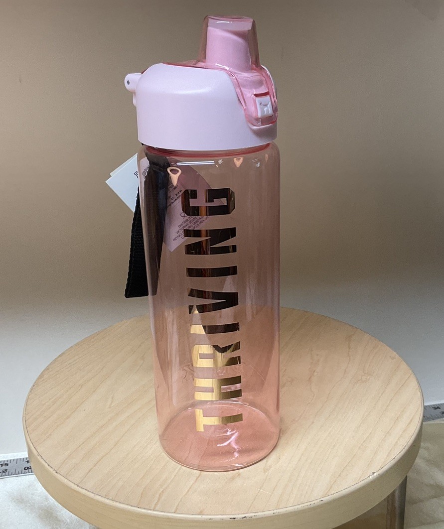 Victoria's Secret Pink  Collegiate Plastic Water Bottle 32 OZ  Pink New