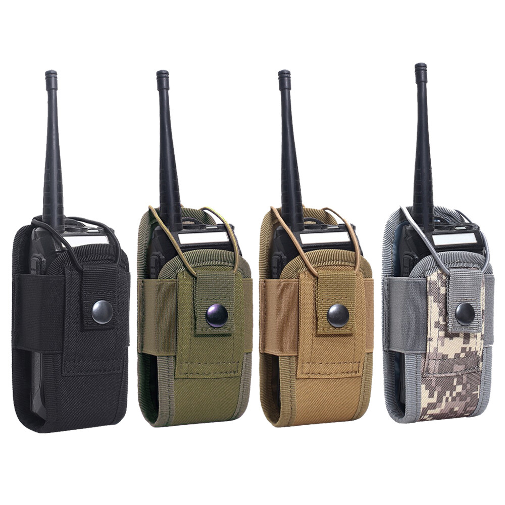 Tactical Walkie Talkie Pouch Waist Bag Holder Pocket Portable Holster Carry Bag