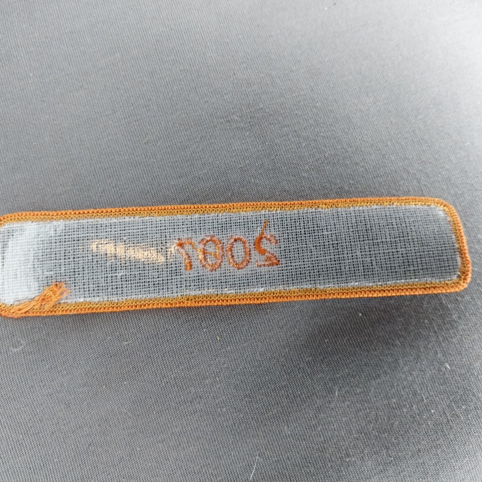 2007 Harley Colors Black Orange 4 3/4"x1" Iron On Tab Patch