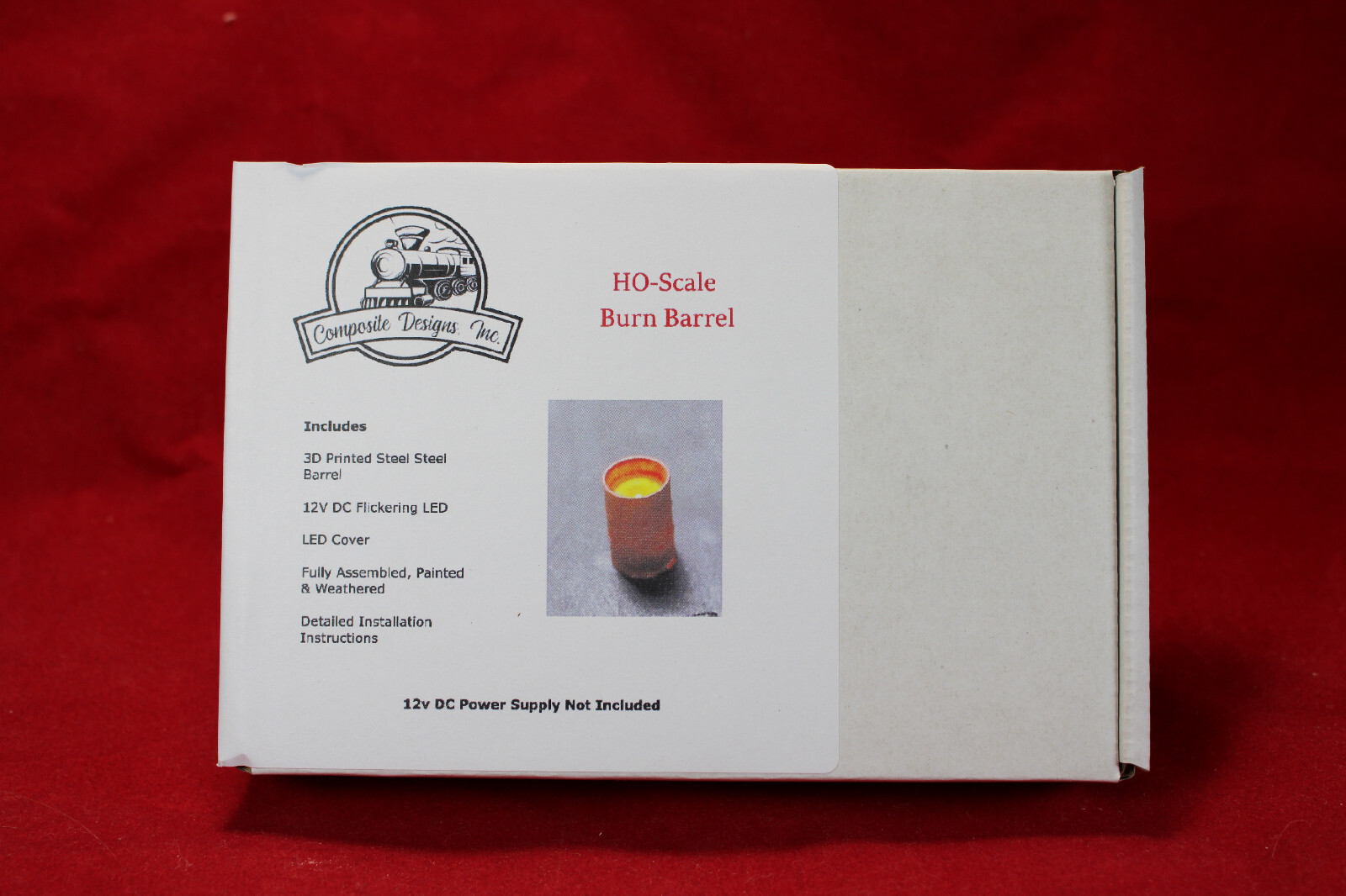 HO Scale Burn Barrel with Flickering LED