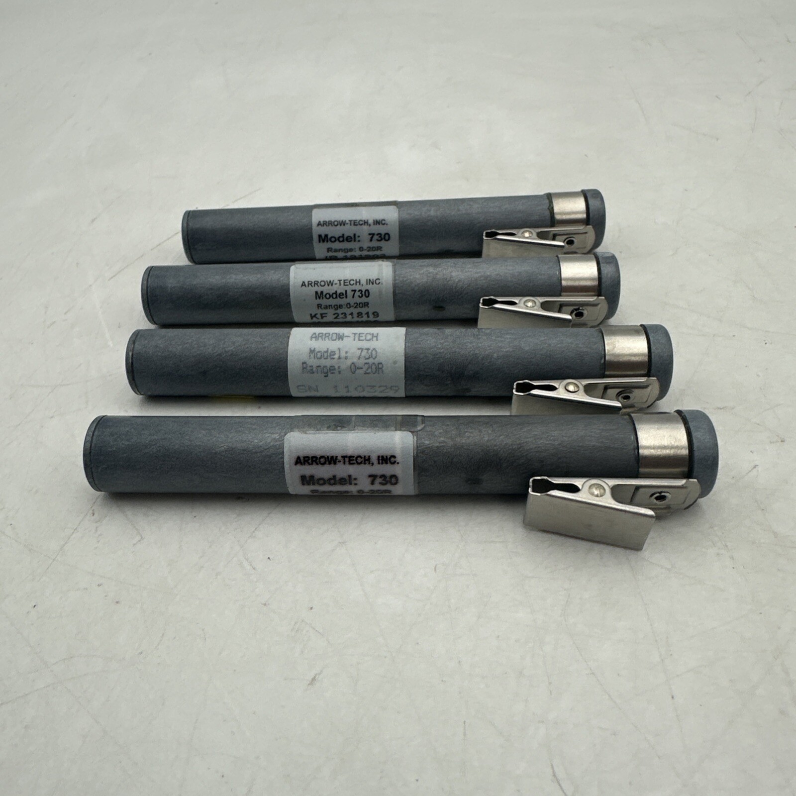 LOT OF 4 Arrow-Tech Model 730 Dosimeters Range 0-20R