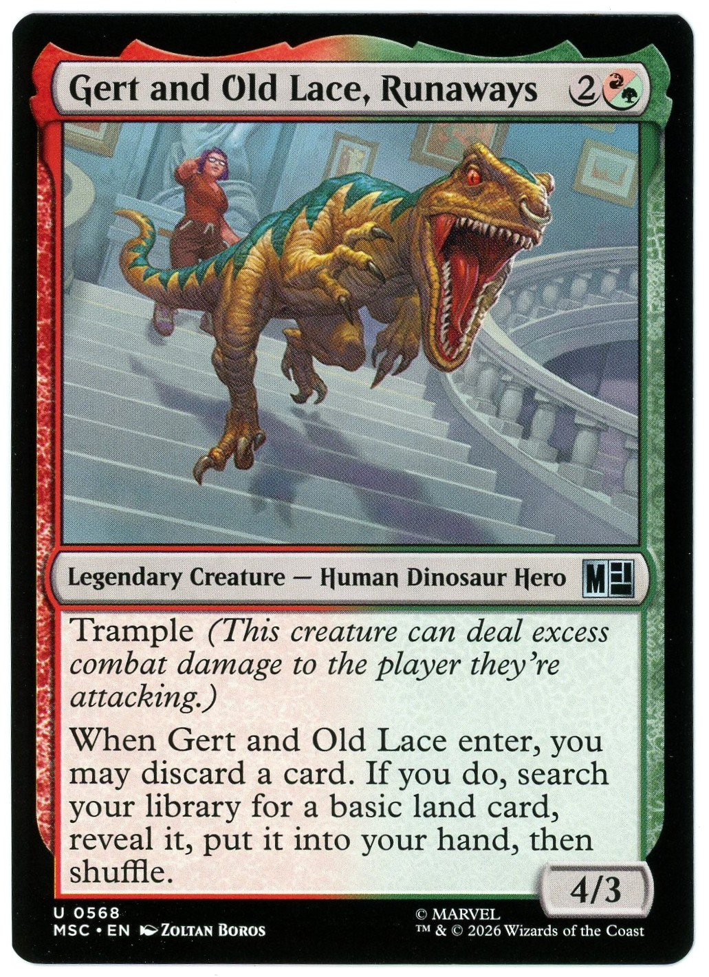 Gert and Old Lace, Runaways 0568 - Commander: Marvel Super Heroes MSC - MTG NM/M