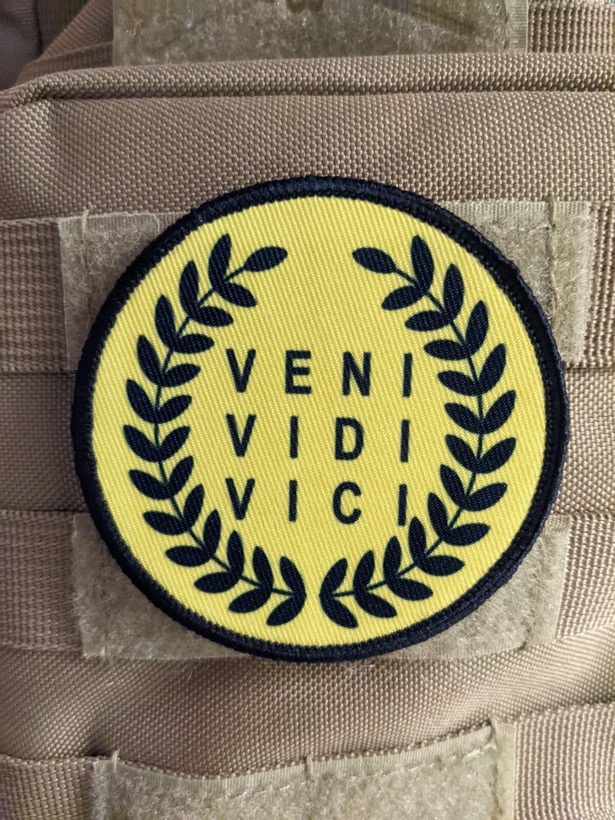 VENI VIDI VICI Julius Caesar quote 3" circle tactical patch hook & loop Funny