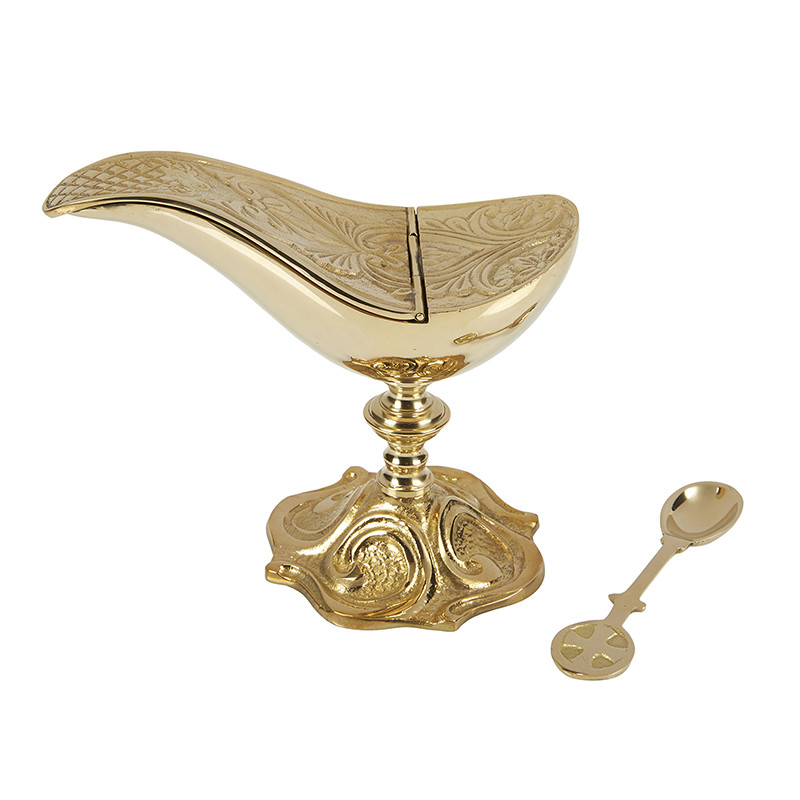 Brass Traditional Replacement Boat and Spoon for Incense