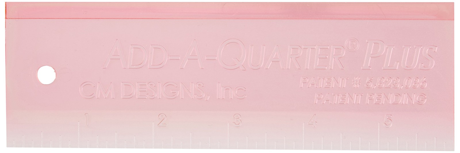 CM Designs Ruler 6" Add-A-Quarter Plus Pink, 6", Pink