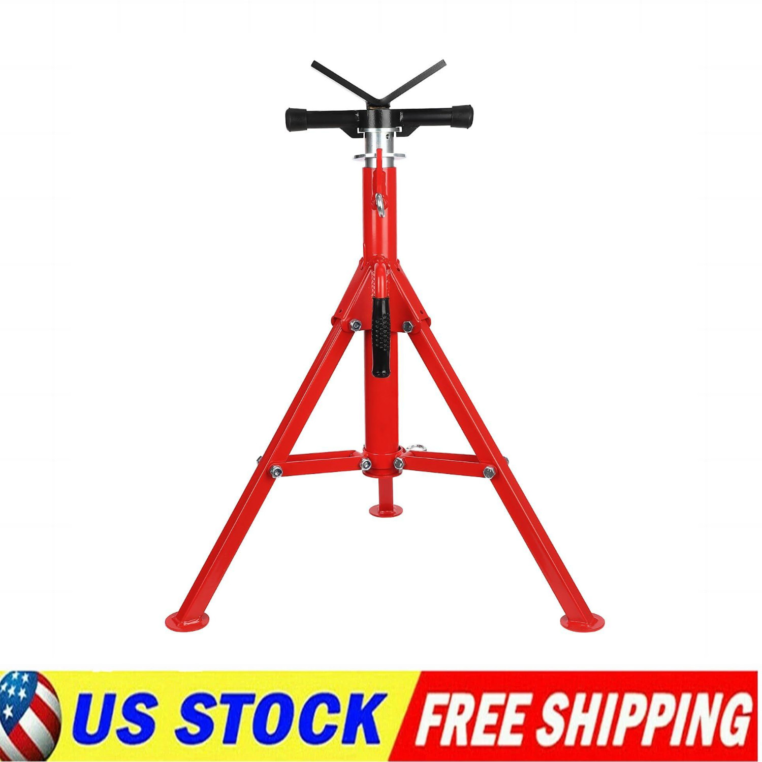✨V-Head Pipe Stand 28"-52" Height Pipe Jack Stand 2500Lb Capacity Heavy-Duty