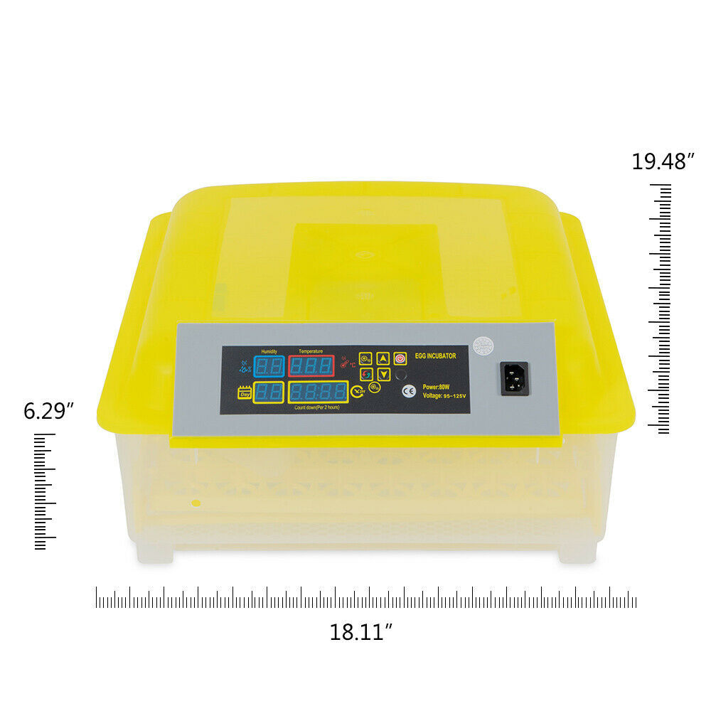 For 48 Digital Egg Incubator Hatcher Automatic Egg Turning Temperature Control