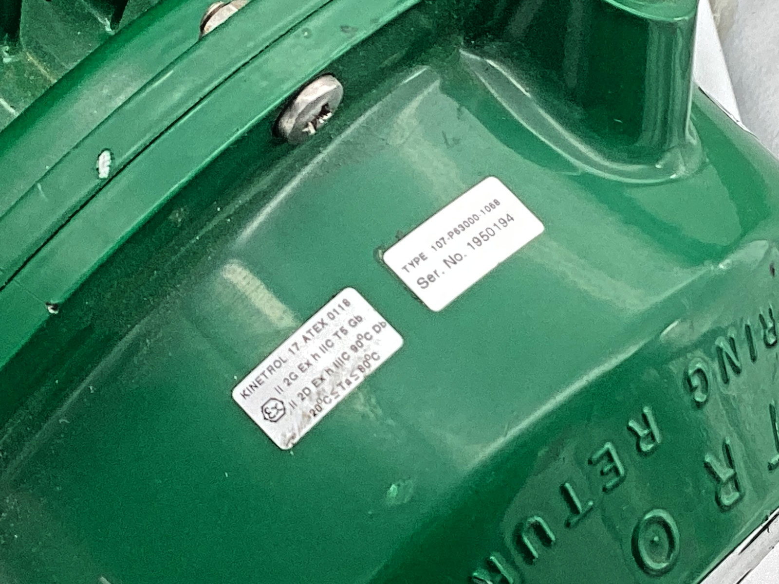 KINETROL MODEL 10 SPRING RETURN ACTUATOR