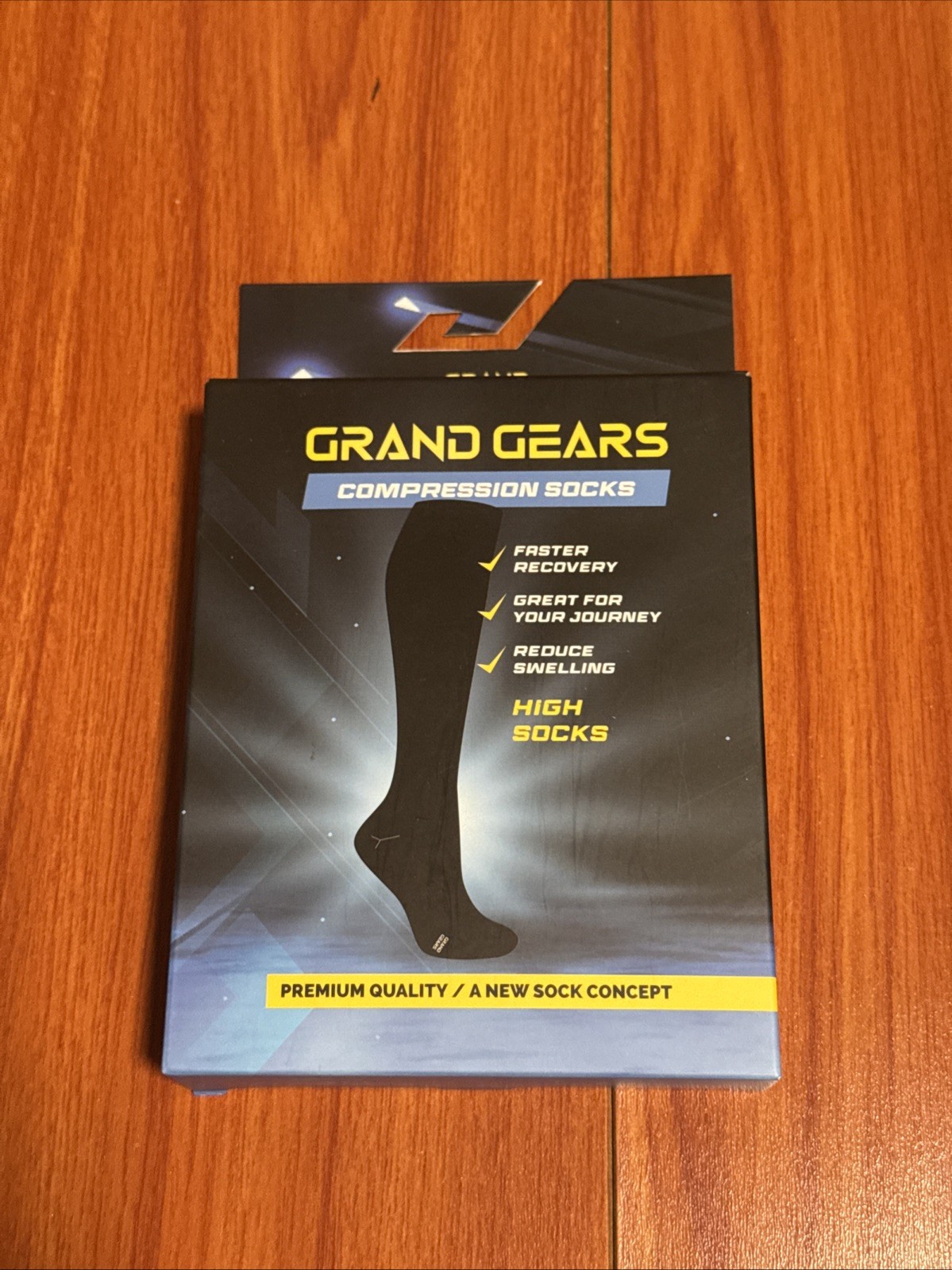 Grand Gears Compression Socks XXL Unisex Support Recovery Reducing Swelling BLK