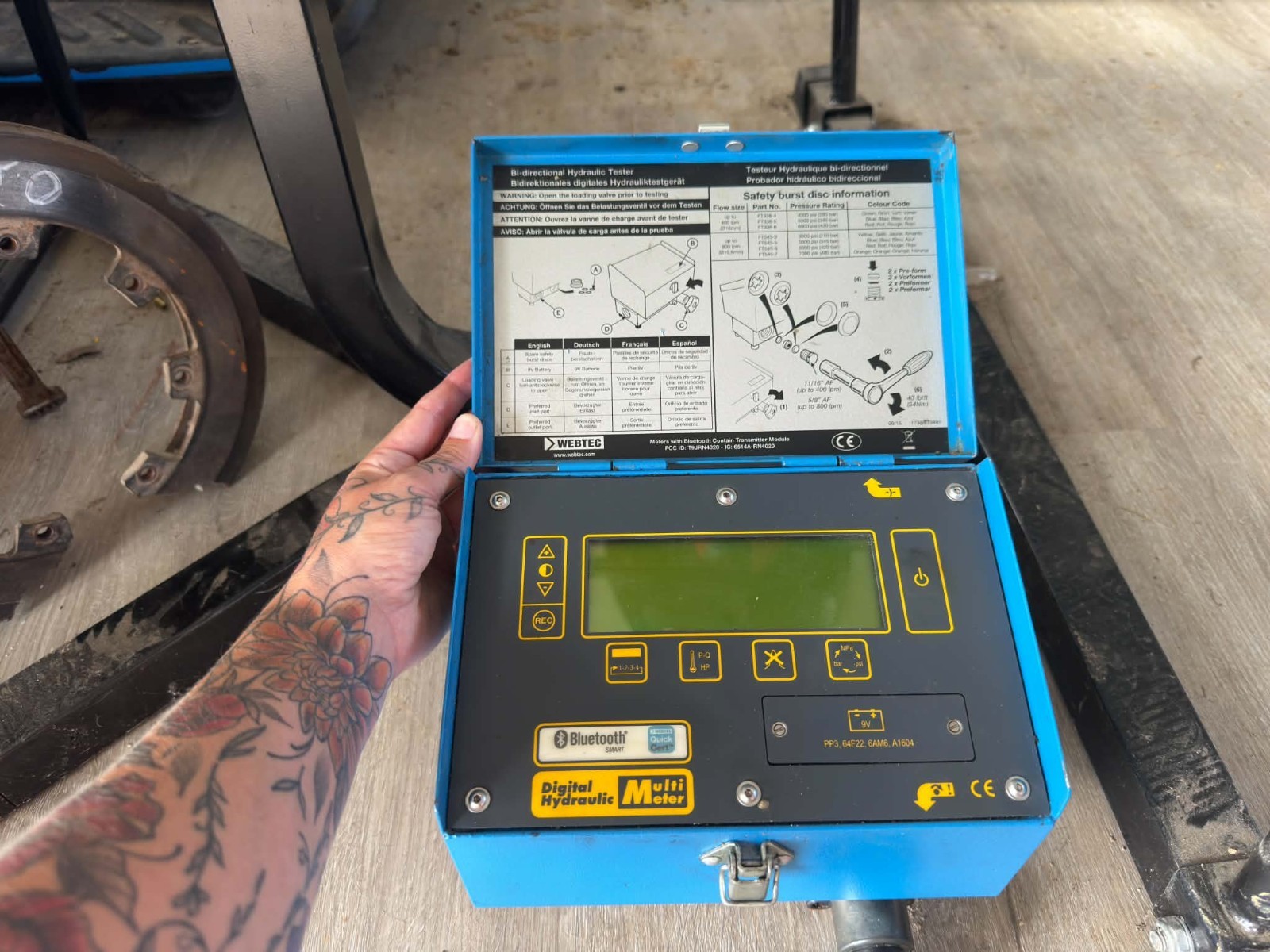 Webtec DH404-6 Digital Hydraulic Multi Meter 0-6000 PSI Pressure Range