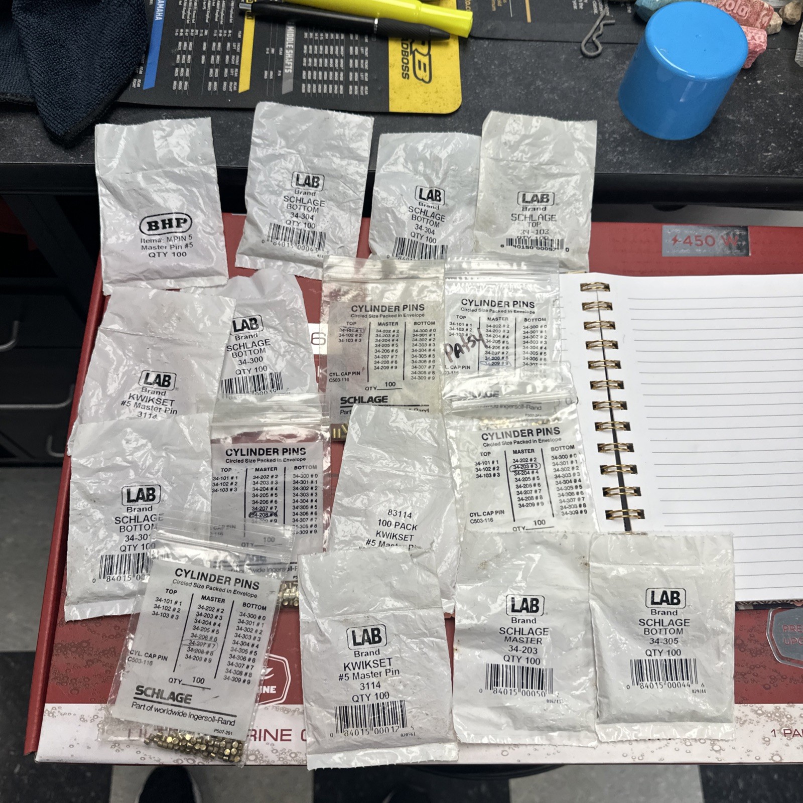 Master Pin Refill Packs For Schlage Rekey kit lot.