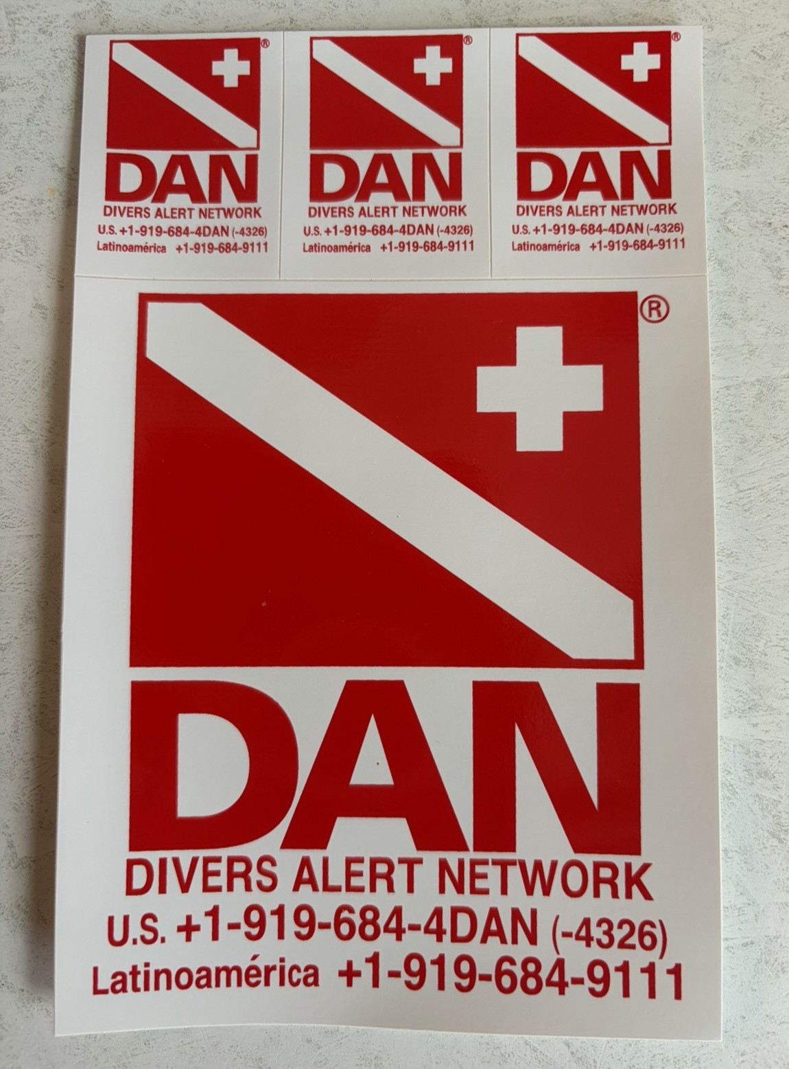 DAN Divers Alert Network Stickers-4 Total