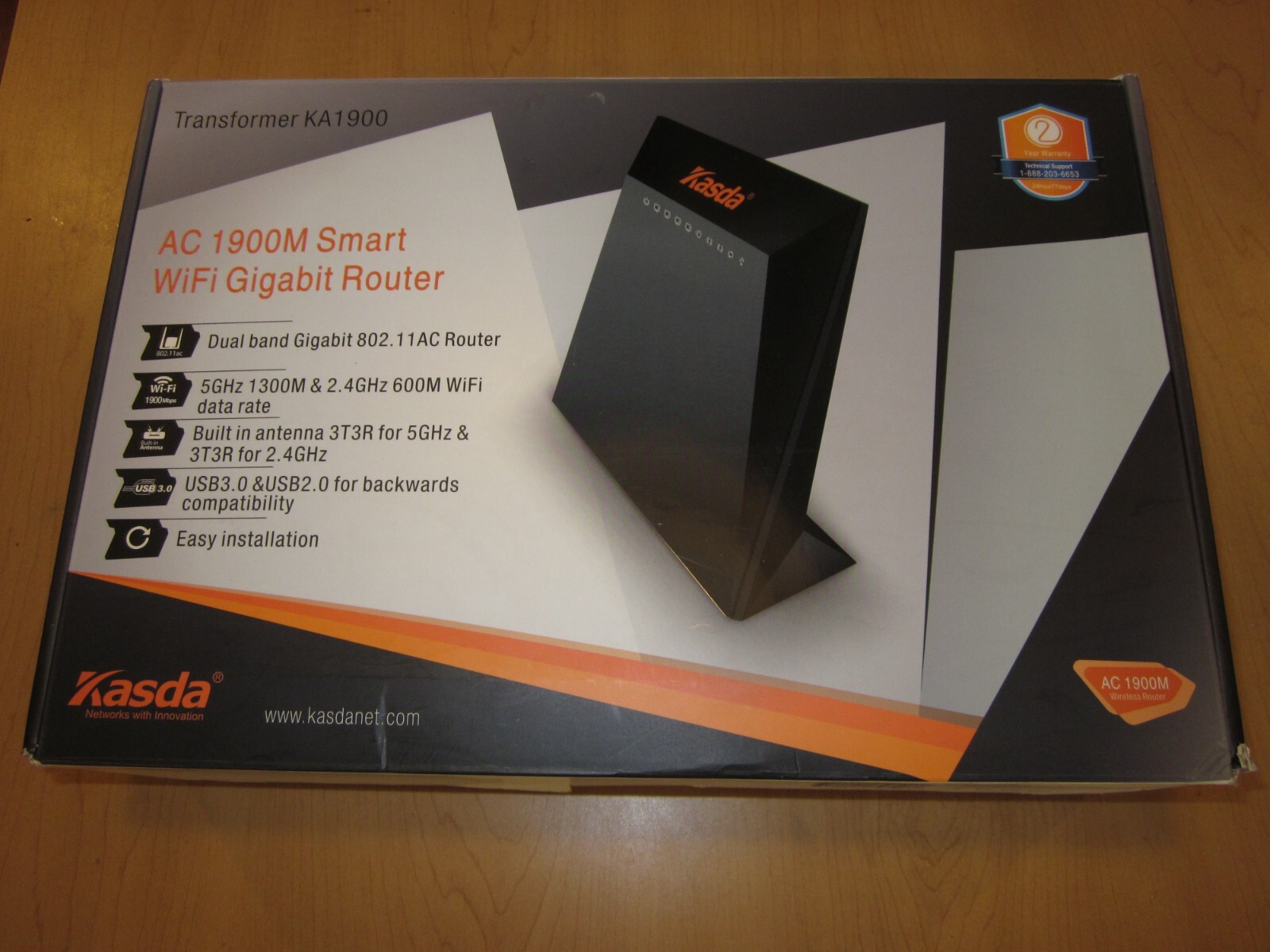 NEW KASDA NETWORKS KA1900 DUAL BAND WIRELESS ROUTER 802.11ac 4 PORT SWITCH WIFI