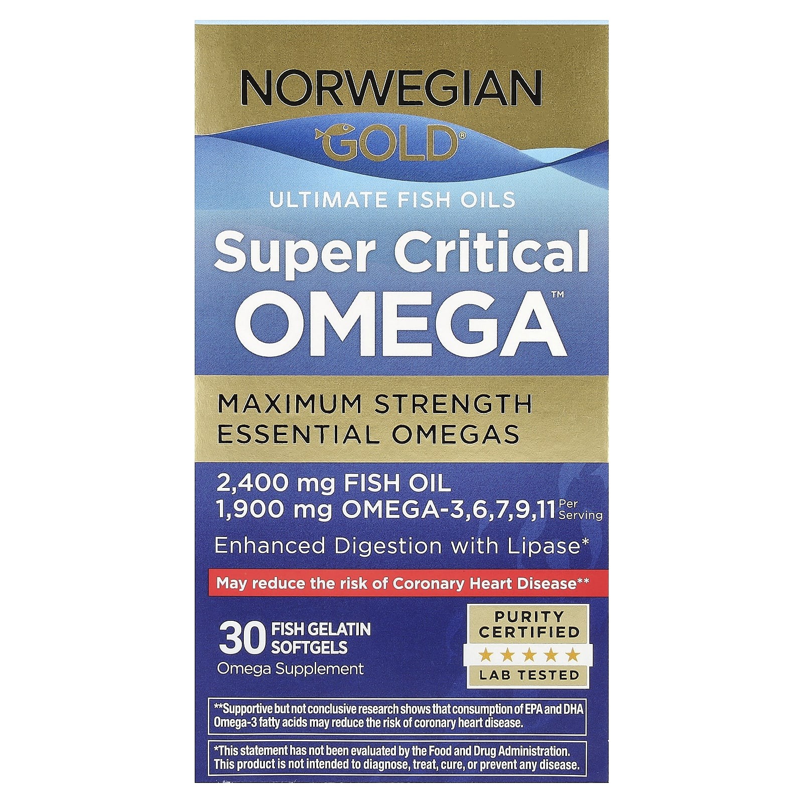 2 X  Renew Life, Norwegian Gold�, Super Critical Omega�, Maximum Strength, 30 Fi