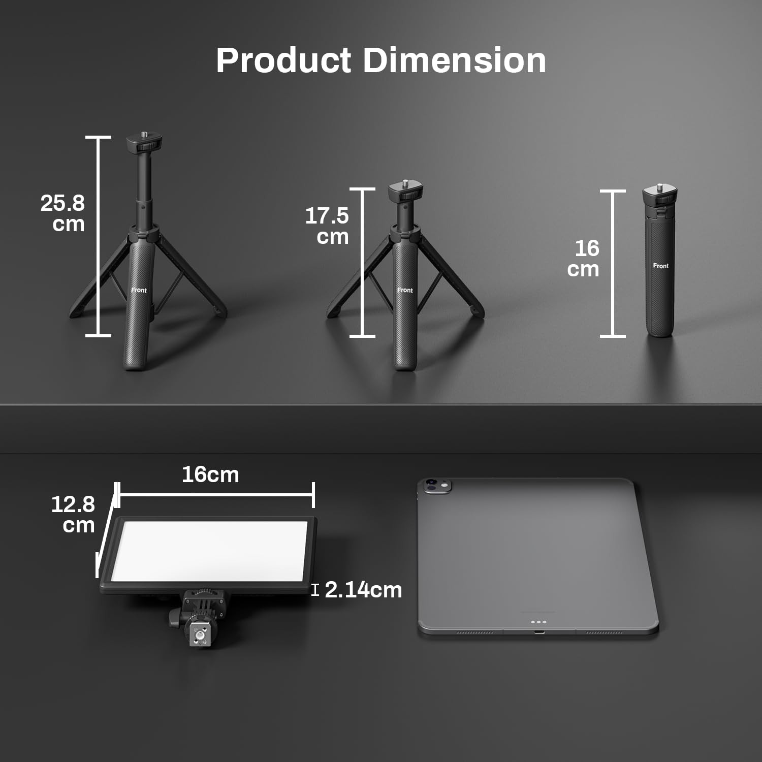 9" Video Light Panel, 2500K-6500K Light for Video Conference Recording with 4...