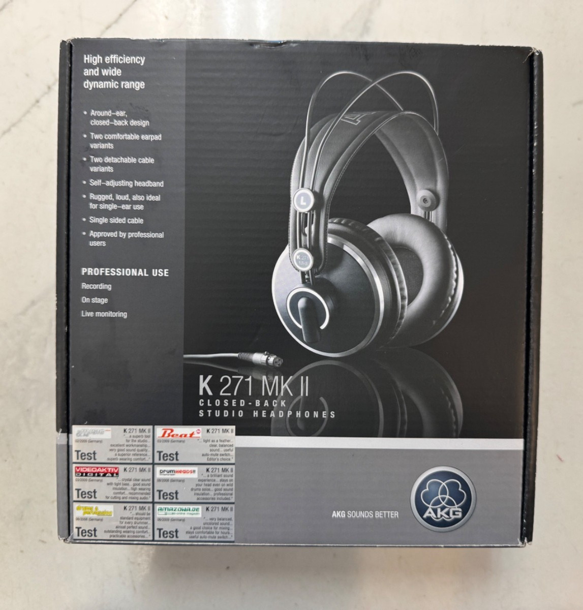AKG K271 MKII Professional Studio Headphones in Box