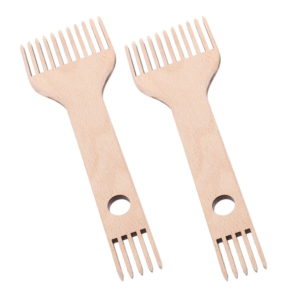 2 Pcs Loom Set Weaving Tools Weave Comb Knitting Double-ended Machine