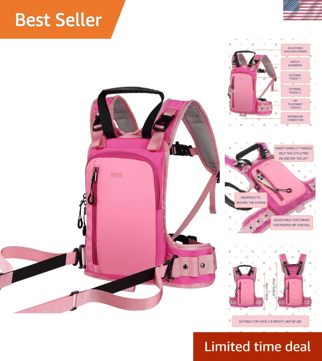 Durable Children's Ski & Snowboard Harness - Comfort & Control for Ages 2-7