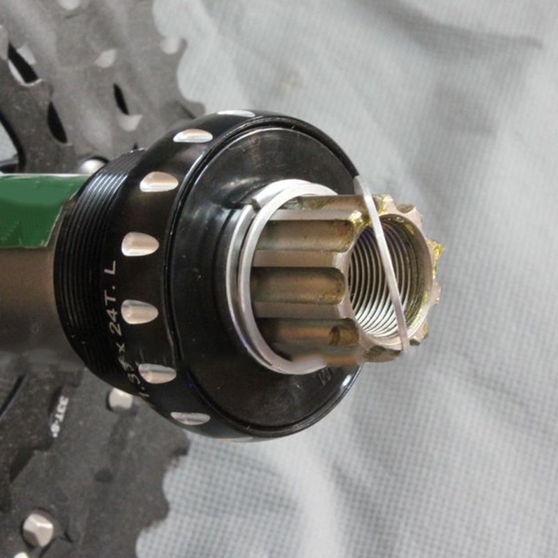 Replacement Bottom bracket Bicycle 24mm to 22mm Converter Silver Useful