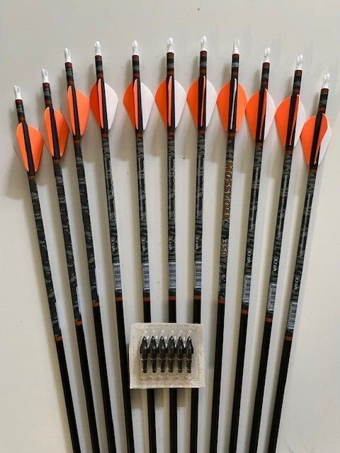 Hunting Arrows BY VICTORY 1 DOZEN Carbon 350 .001 CUT TO LENGTH List $169