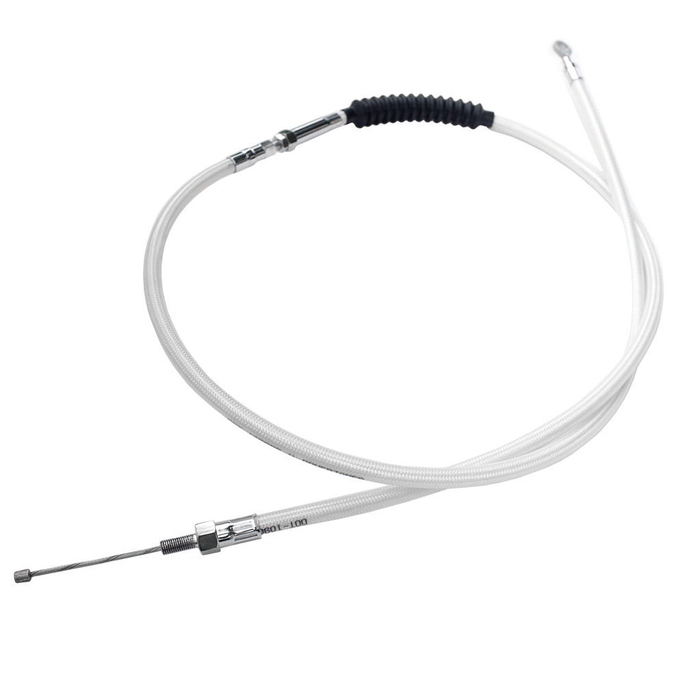 180cm 71" White Silver Pearl Clutch Cable for Harley Softail FXBR/S Dyna FXDL/I