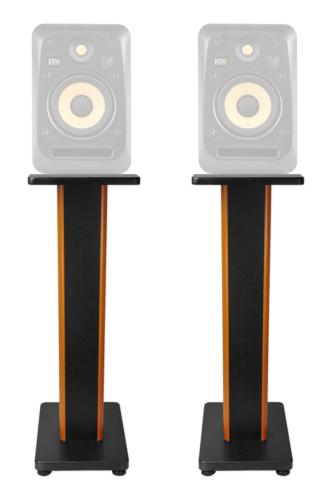 (2) Rockville 28" 2-Tone Studio Monitor Speaker Stands For KRK V6 S4 Monitors