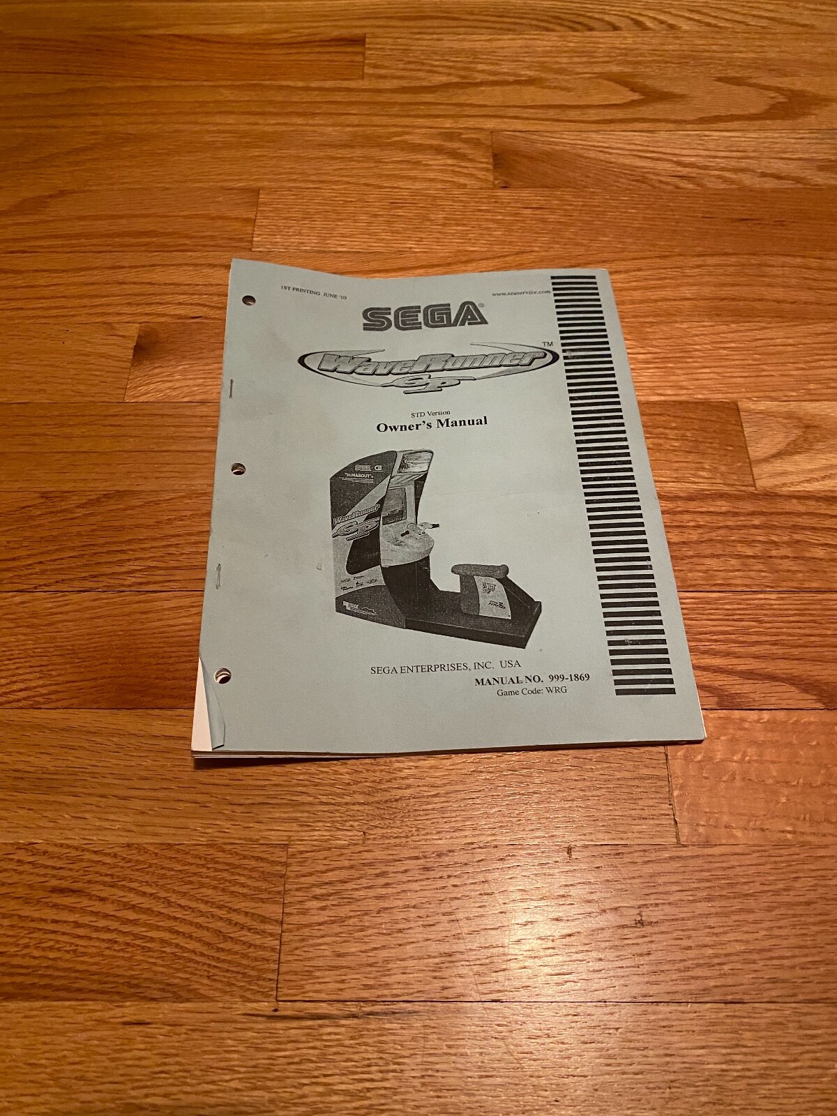 WaveRunner GP video arcade game owners manual, Sega 2003
