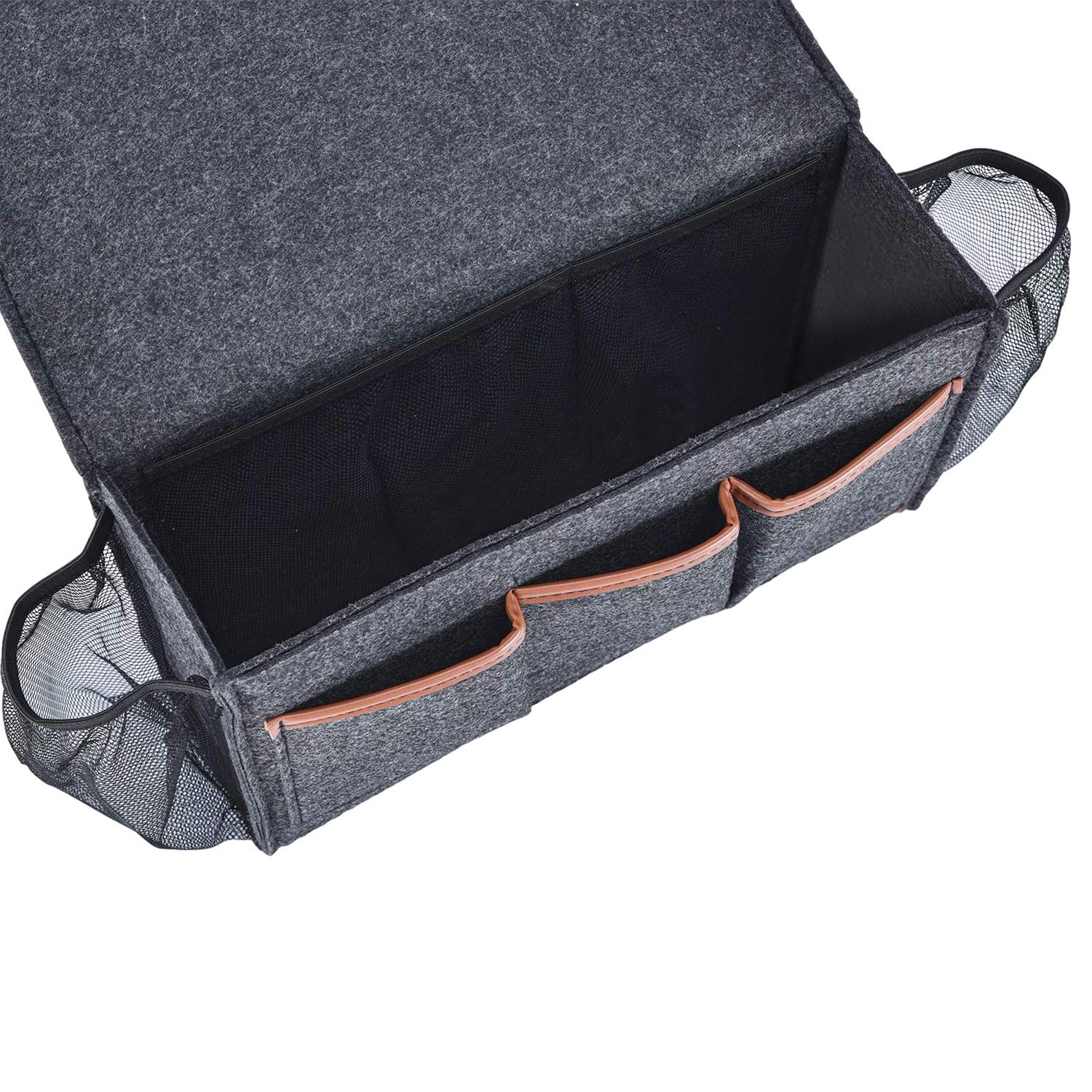 Bedside Caddy, Large Size Storage Organizer with 8 Pockets - Holds Magazines,...