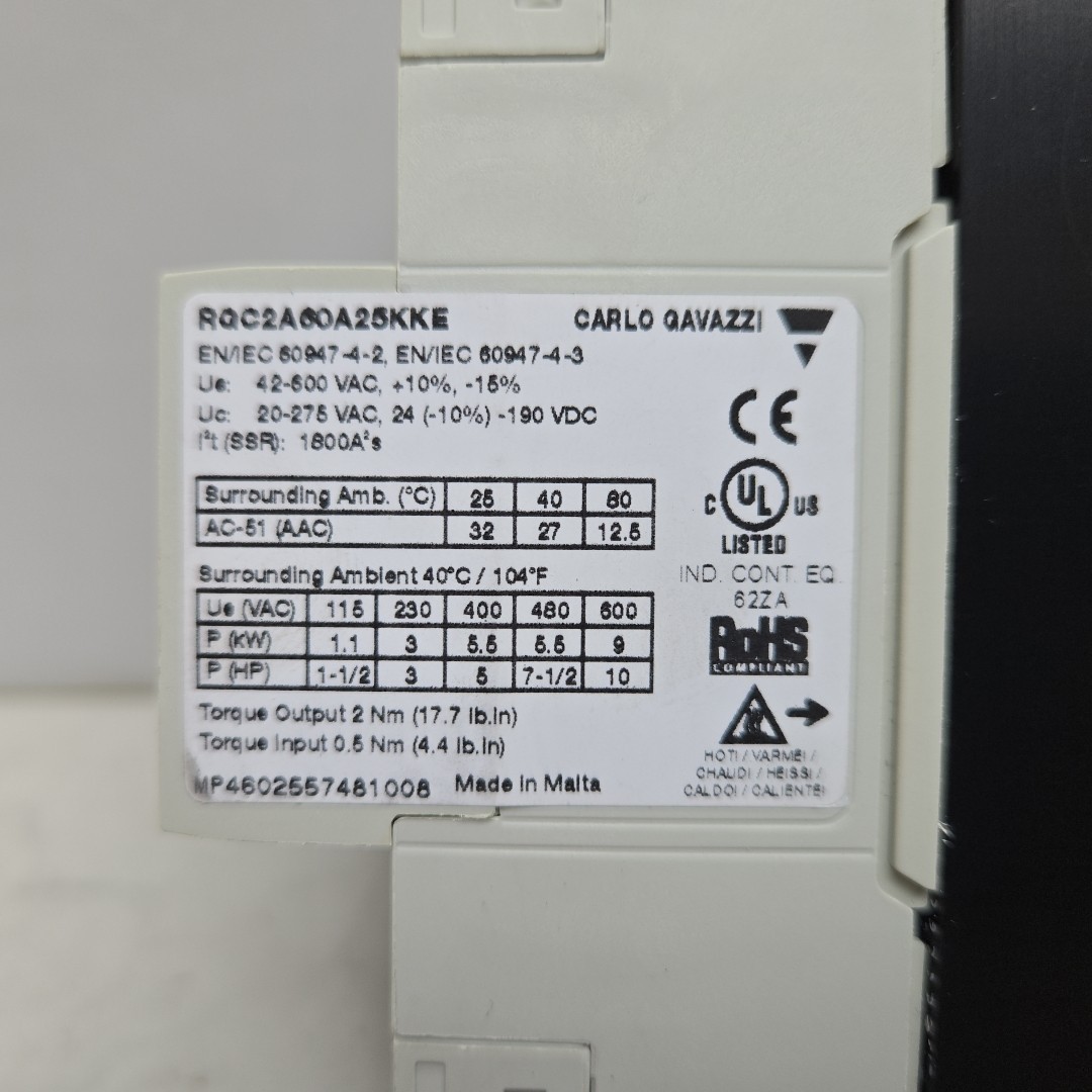 Carlo Gavazzi RG Solid State Switch RQC2A60A25KKE