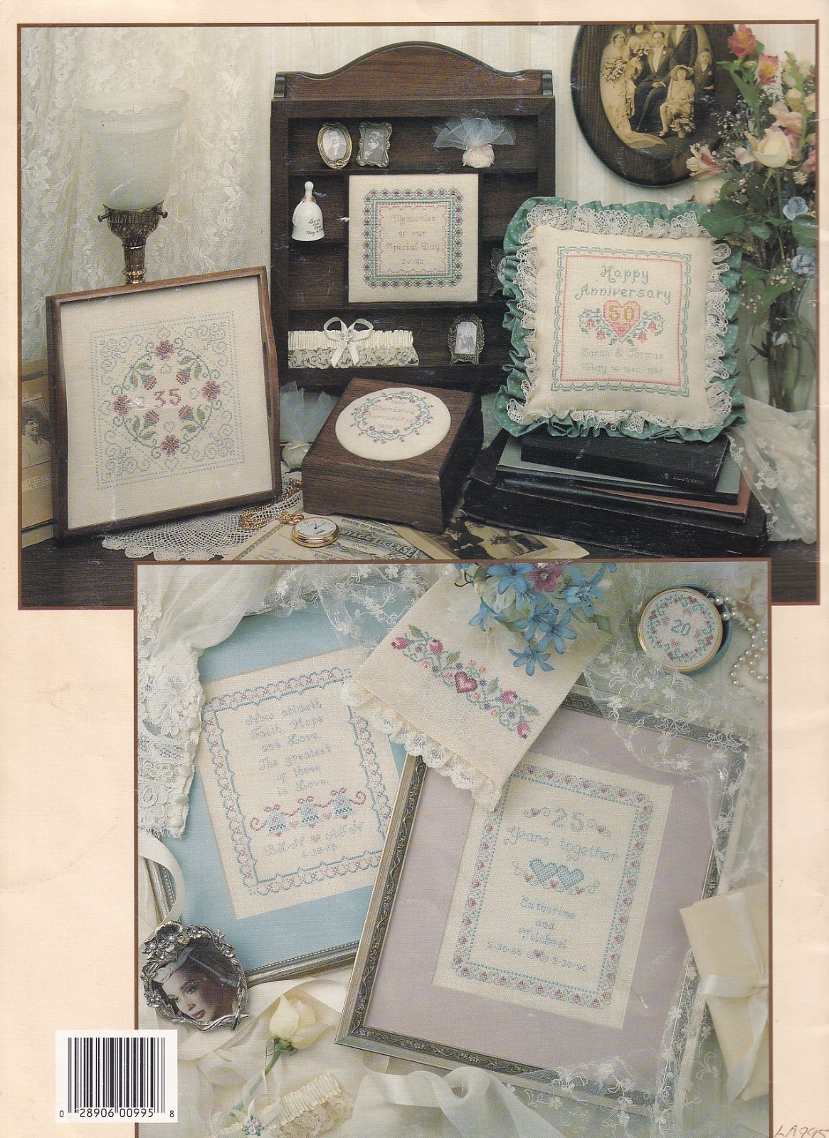 Cross Stitch Pattern Leaflet HAPPY ANNIVERSARY Leisure Arts 995