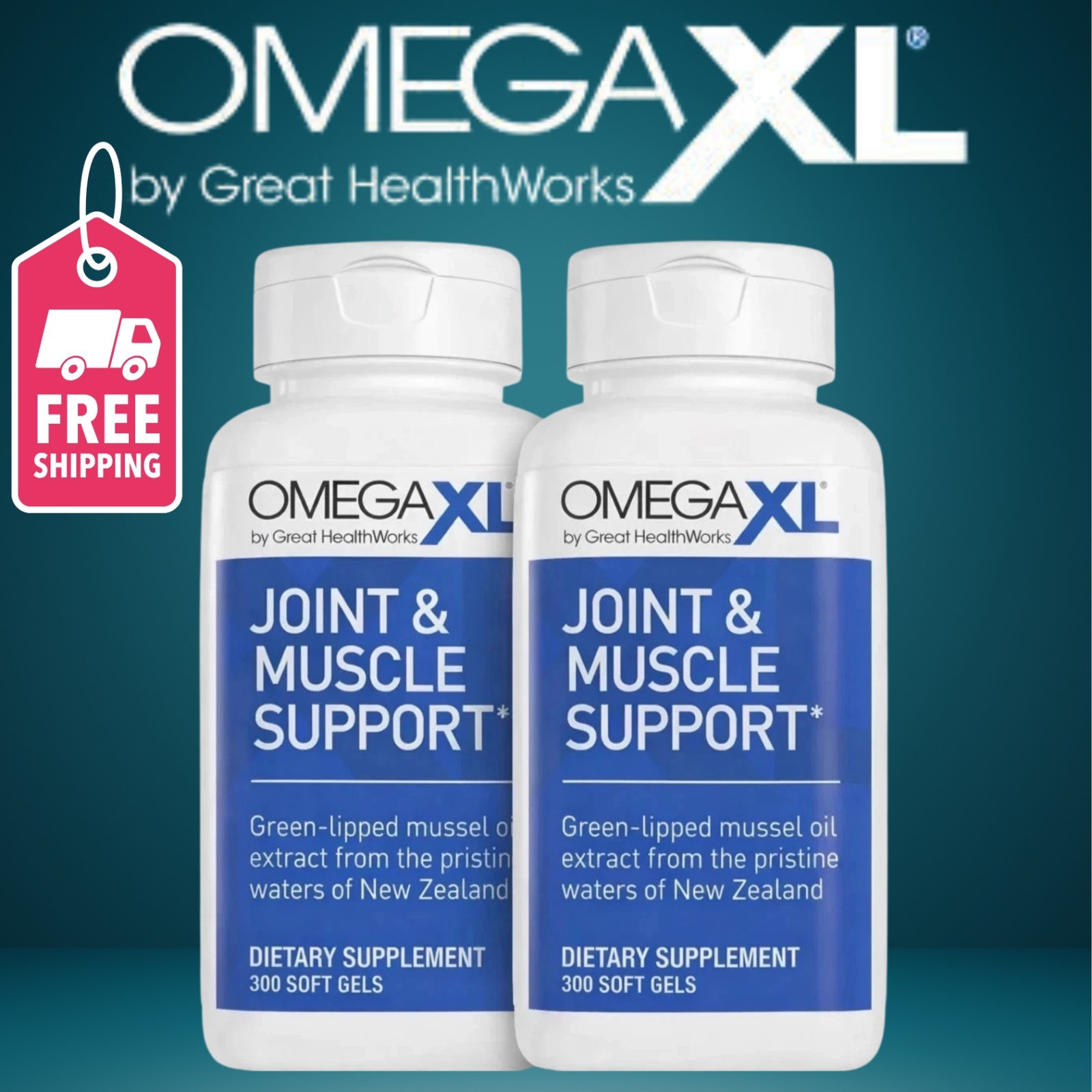 Pack Of 2 Omega XL 300 Capsules-Green Lipped Mussel Joint & Muscle Relief