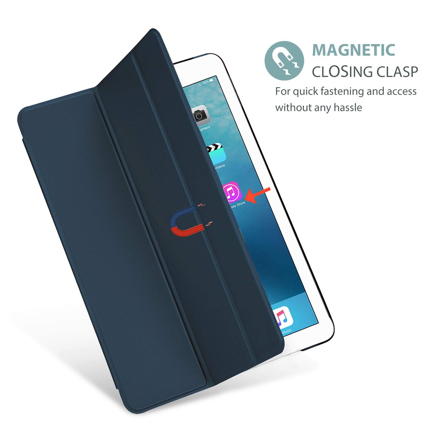 ProCase Smart Case for iPad Pro 9.7 Inch 2016 -Navy 9.7(2016), Navy