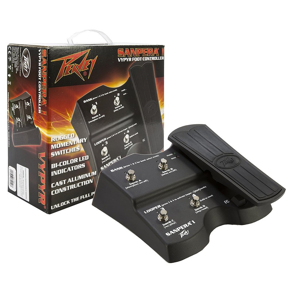 Peavey Sanpera I Multi-Function Foot Controller – Expression Pedal + 4 Switches