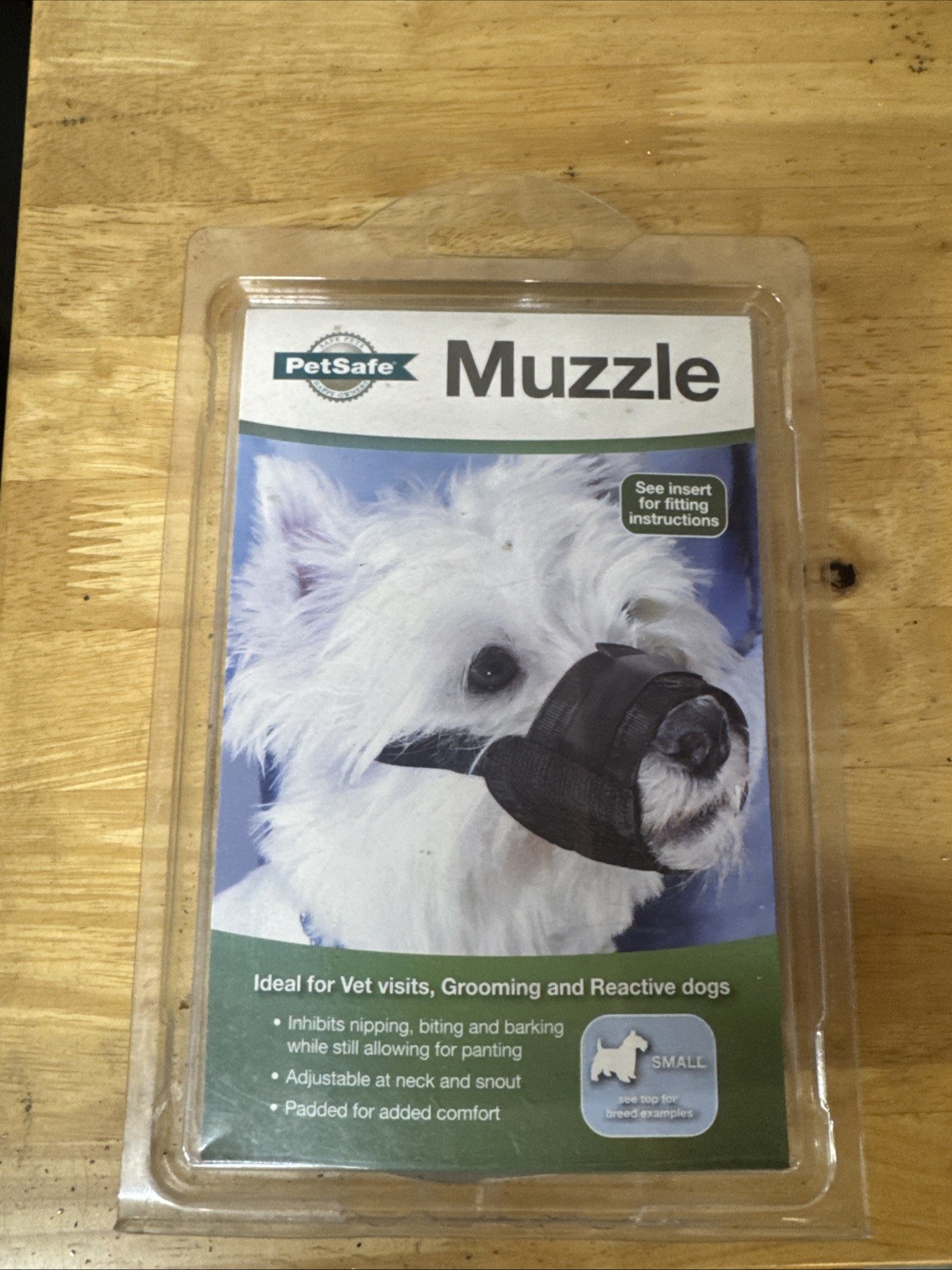 Dog Muzzle Small 7"-8.25" Black Padded Safe Inhibits Nips Bites Barking PetSafe