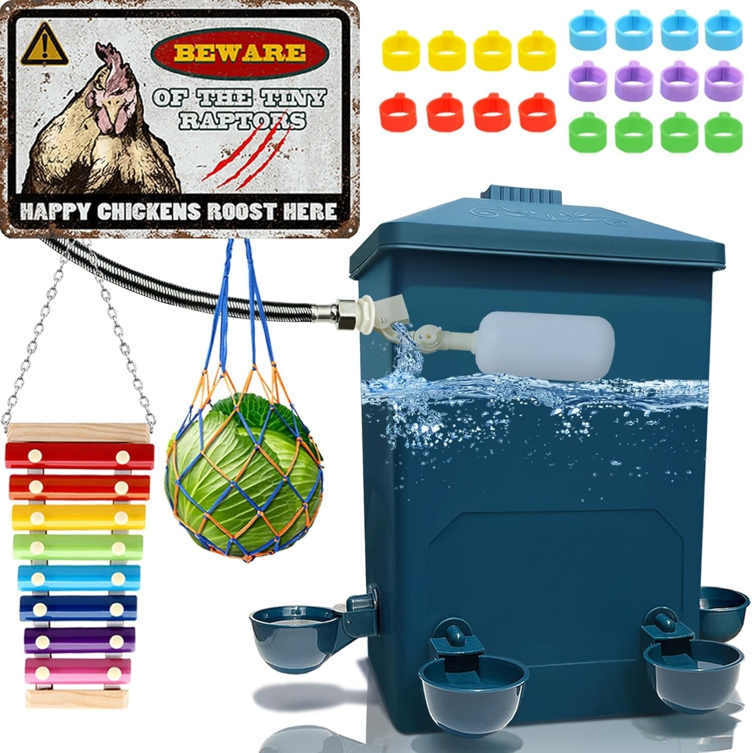 Automatic Chicken Waterer With Float Control And Large Capacity Pro